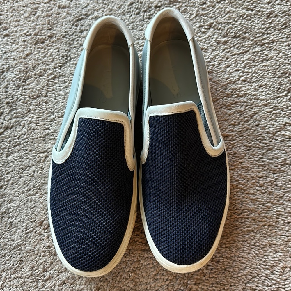 Vince Bram Mesh Slip On Sneakers With Leather 7.5